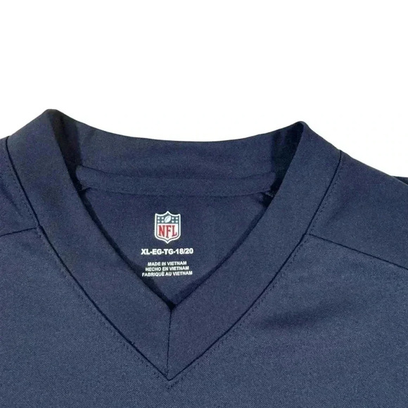 NFL Houston Texans #4 Watson Jersey Shirt Youth Boys XL 18/20 Navy V-Neck - Picture 7 of 13